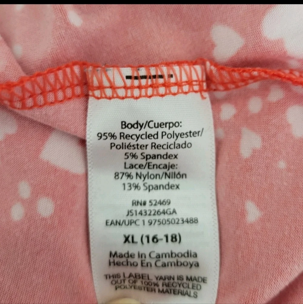Joyspun Womens Heart Holiday Lace Babydoll Night Dress Size XL Red White EUC - Picture 9 of 10
